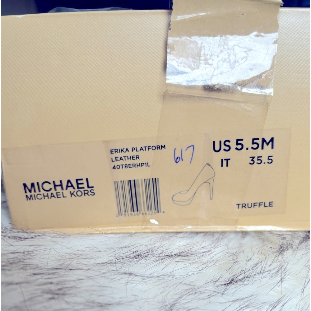 🦋MICHEAL MICHEAL KORS ERICA PEEP TOE PLATFORM BEAUTIES REAL LEATHER BUTTERY SOFT - Picture 9 of 11